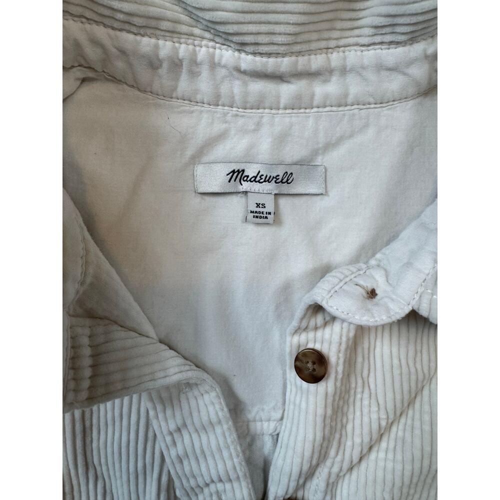 MADEWELL DRESS; Cream Corduroy size women's XS, but fits large; Long Sleeve - Picture 11 of 11